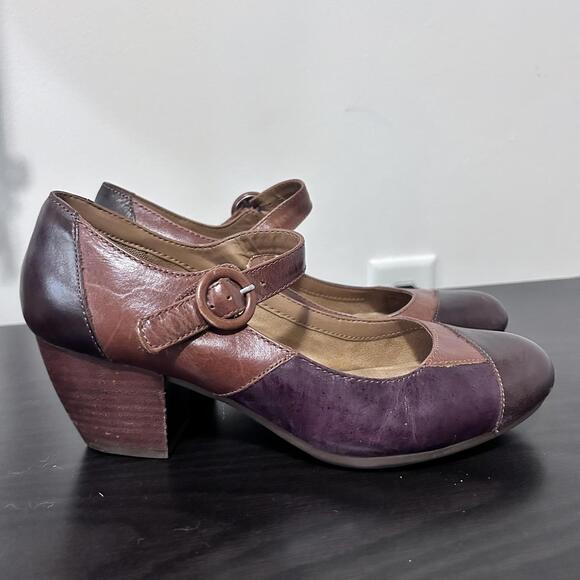 Comfortiva Shoes - Comfortiva Alora Leather Mary Jane Brown Patchwork Women's size 8.5‎